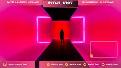 Twitch Overlay Maker with Neon Colors Featuring a Live Cam Window 1251