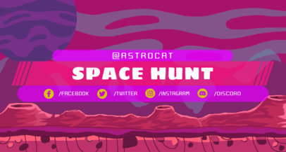 Twitch Banner Creator with a Retro Space Background