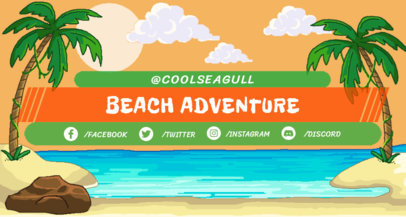 Beach-Themed Twitch Banner Maker