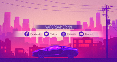 Retrowave Aesthetic Twitch Banner Maker