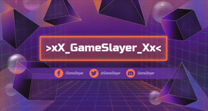 Retrowave Twitch Banner Maker with Geometric Shapes