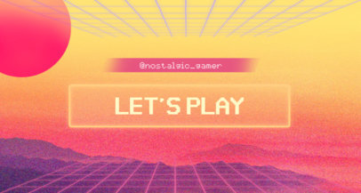 Twitch Banner Template Featuring a Virtual World Setting