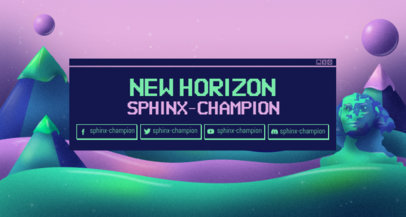 Twitch Banner Generator with a Retrowave Style Background