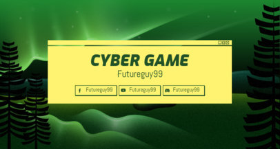 Twitch Banner Maker with a Semitransparent Wavy Design 1503g