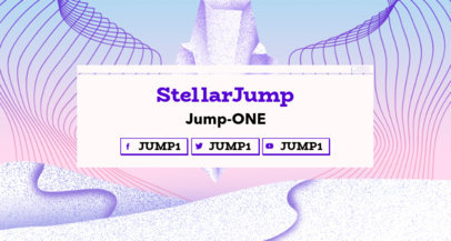 Retro-Inspired Twitch Banner Maker with Wavy Lines 1503j