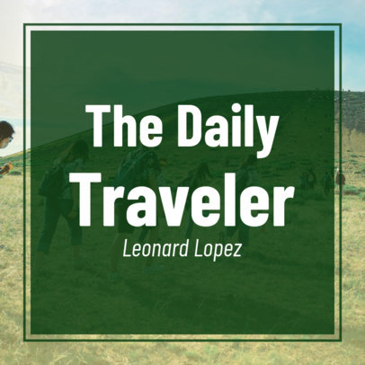 Travel-Themed Show Podcast Cover Template