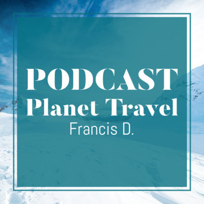 Podcast Cover Creator Featuring a Snowy Scenario