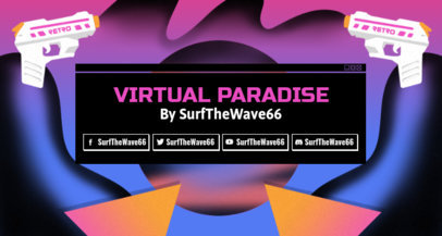 Synthwave Twitch Banner Maker with Neon Shapes