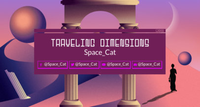 Twitch Banner Generator Featuring Architectural Columns Clipart 1503m