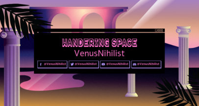 Twitch Banner Maker with a Surreal Retro Scenario