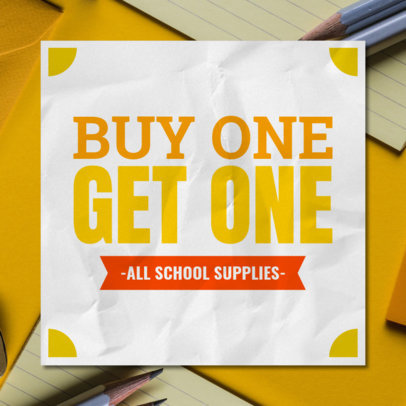 Banner Maker for a School Supplies Sale