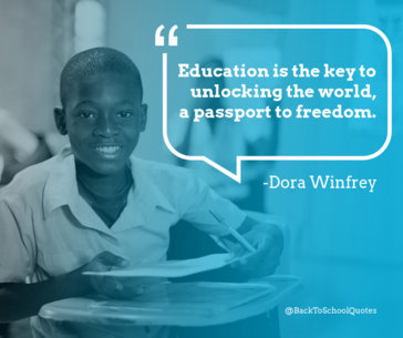 Inspirational Back-To-School Themed Quote Picture Template 