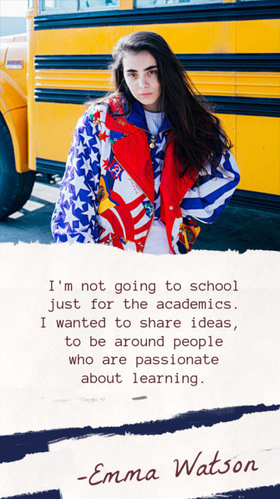 School Quotes for Students Instagram Story Template 