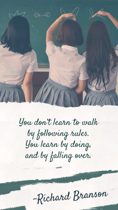 Instagram Story Template of School Quotes 