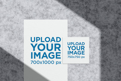 Stationery Mockup Featuring Paper of Two Different Sizes 171-el