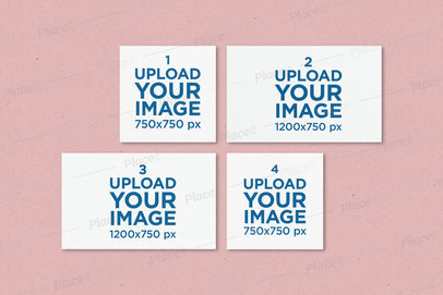 Mockup of Four Flyers in Pairs of Different Sizes