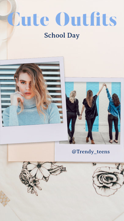 Simple Back to School Instagram Story Maker for a Clothing Brand 