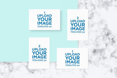 Mockup of a Set of Different Sized Letterheads 172-el