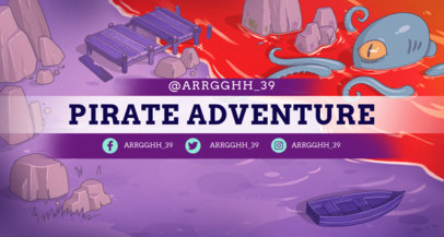 Twitch Banner Template with a Pirate Fantasy Setting