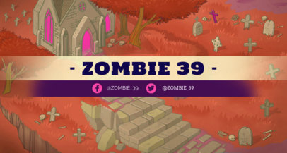 Twitch Banner Generator with a Fantasy Zombie Graveyard