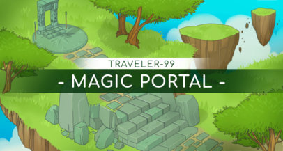 Twitch Banner Maker with a Nature Fantasy Land