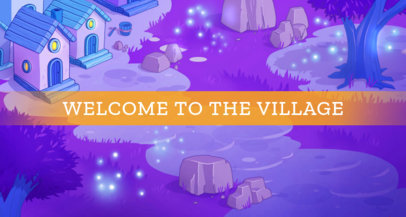 Fantasy Twitch Banner Maker Featuring a Magical Glowing Scenario 1454e