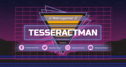 Twitch Banner Template with a Retrowave-Inspired Triangle