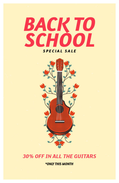 Musical Instruments Sale on Back to School Flyer Template