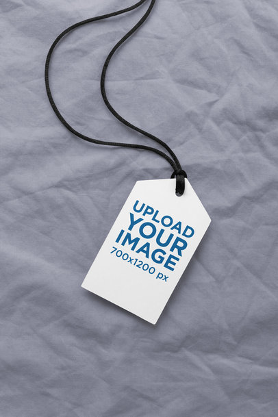 Brand Tag Mockup with Simple Lace 