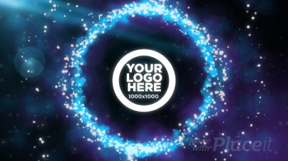 Logo Reveal Intro Maker with Animated Cosmic Particles  