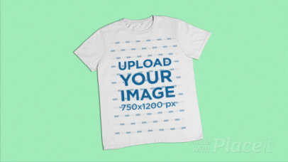 Stop Motion Video of a Flat Laid T-Shirt with a Color Changing Background 27993