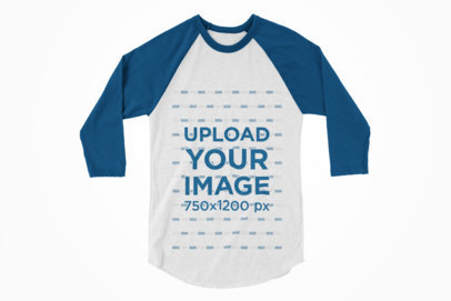 Raglan Long Sleeve T-Shirt Mockup Against a Plain Background 122-el