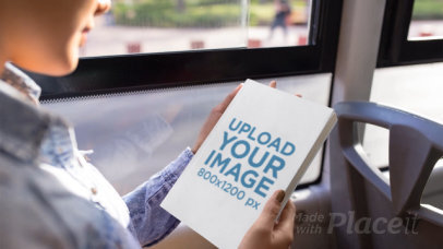 Stop Motion Video of Woman Reading a Book on a Bus 