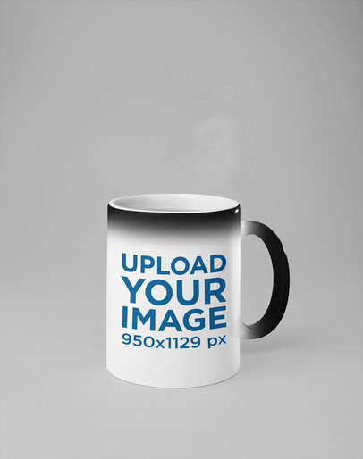 Mockup of an 11 oz Magic Mug Against a Solid Background