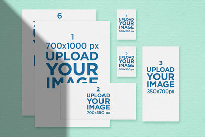 Stationery Mockup with a Solid Background