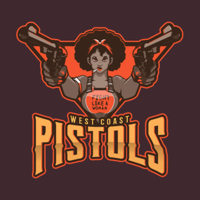 Fierce Gaming Logo Generator for a Battle Royale Female Squad Inspired in PUBG 