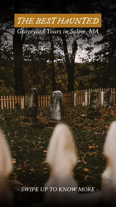Instagram Story Template for Haunted Graveyard Tours 598f