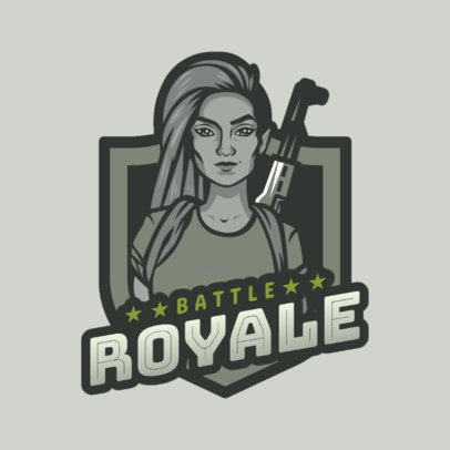Battle Royale Logo Maker of a Fierce Woman