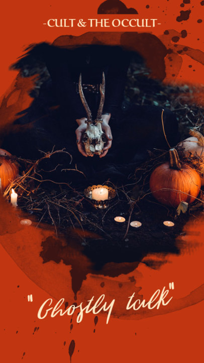 Halloween Instagram Story Template with for Occultism Themes 593g