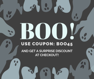 Halloween Facebook Post Template for a Special Discount with Ghosts Clipart