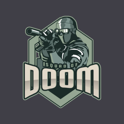 Gaming Logo Maker with a Sniper Illustration