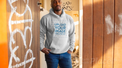 Pullover Hoodie Video Featuring a Man in an Abandoned Building