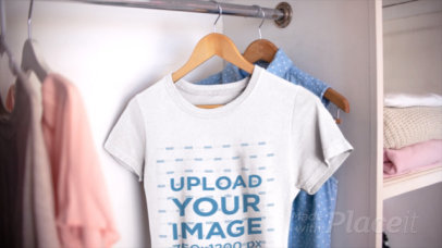 Video of a T-Shirt Close-Up in a Girly Closet