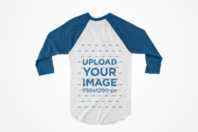 Raglan Tee Mockup with a Plain Background