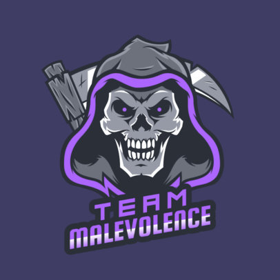 Gaming Logo Generator Featuring a Malevolent Reaper Illustration 1747g
