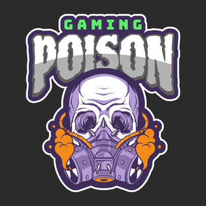 Gaming Logo Maker Featuring a Skull with a Gas Mask