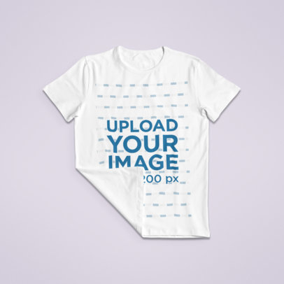 Mockup of a Flat Laid T-Shirt with a Folded Corner 96 el1