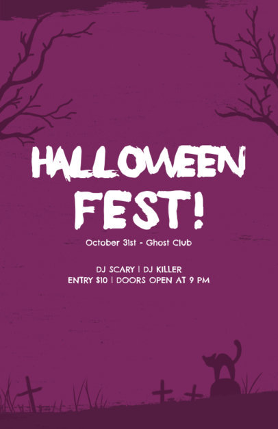 Halloween Fest Online Flyer Creator 196g
