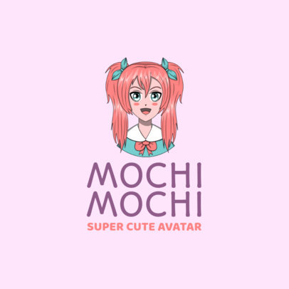 Anime Logo Generator Featuring a Girly Character