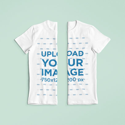 Mockup of Two T-Shirts Folded Side by Side
